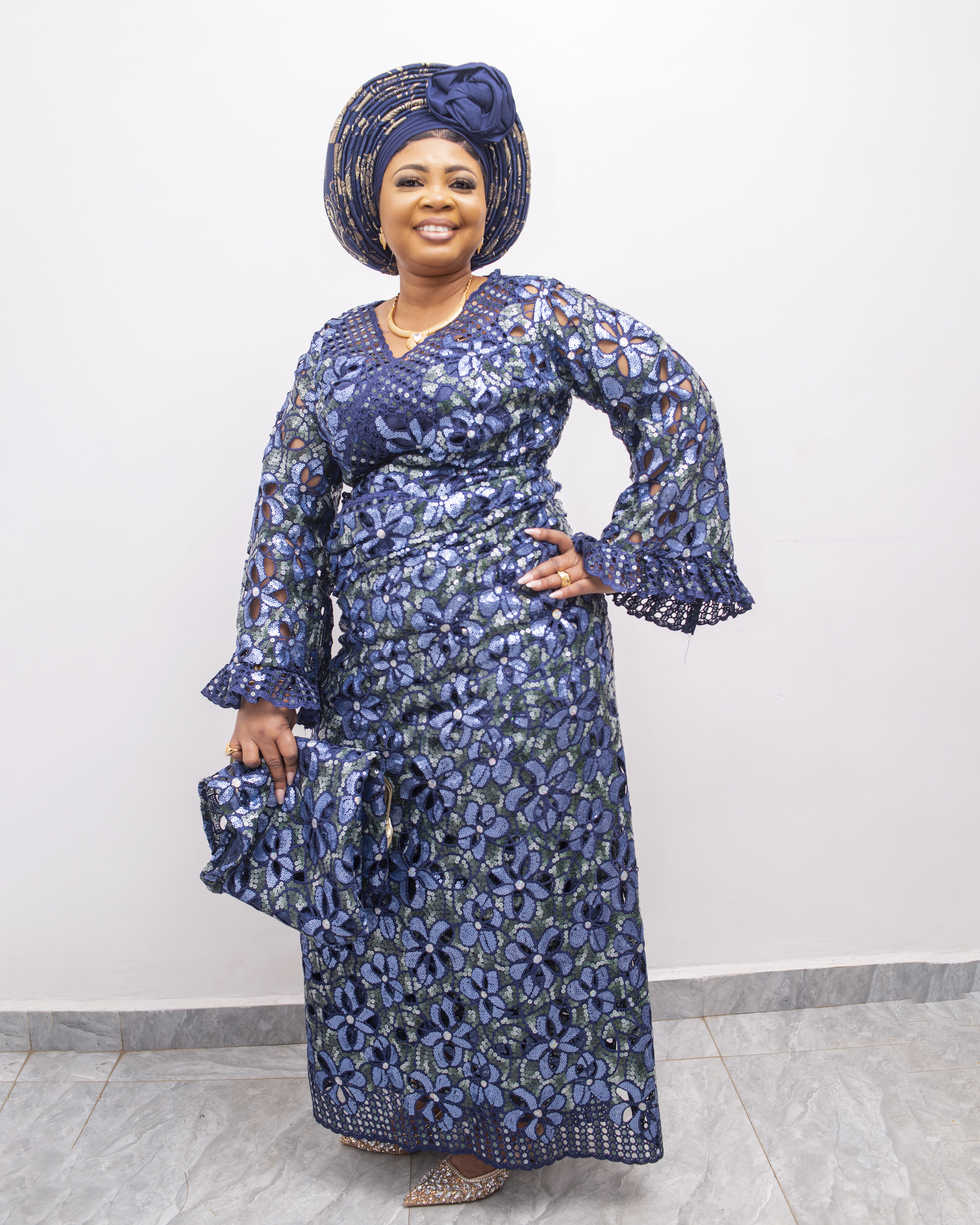 Mayor Lace Iro and Blouse with Autogele