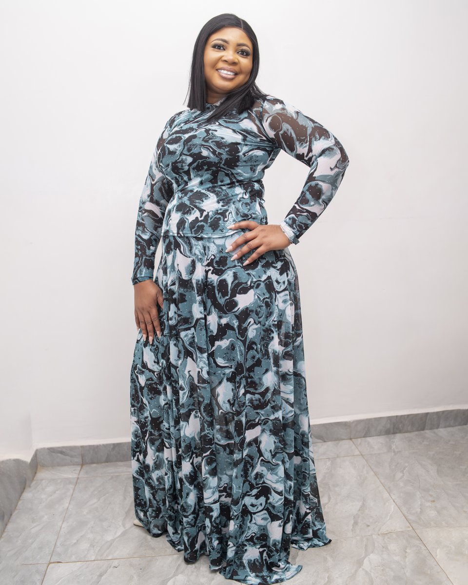 Mayor Stoned Mesh Top and Skirt