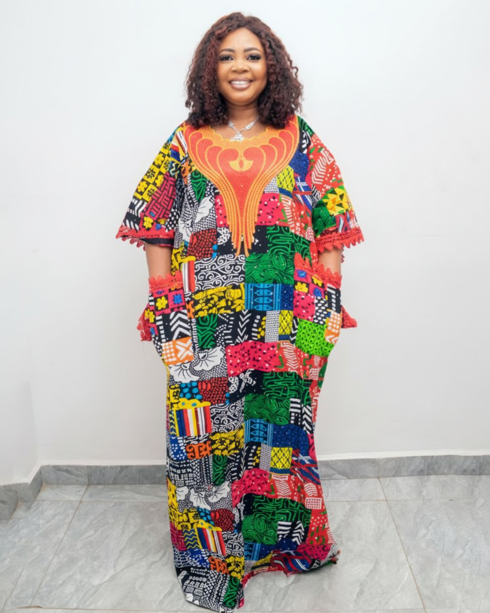 Adetoun Embelished Ankara Dress