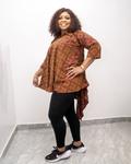 Heritage Stoned Ankara Shirt with elegant stone embellishments