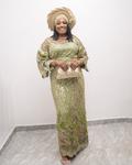 Beaded Lace Iro and Buba with matching Autogele
