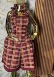 Premium Ankara halterneck crop top and matching shorts for women.